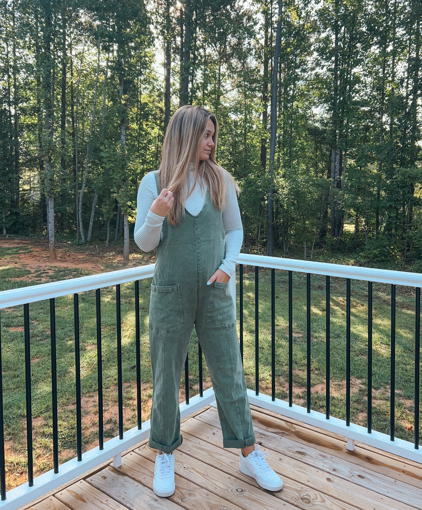 Olive Baggy Jumpsuit