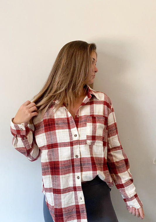 Flannel - Red + Cream